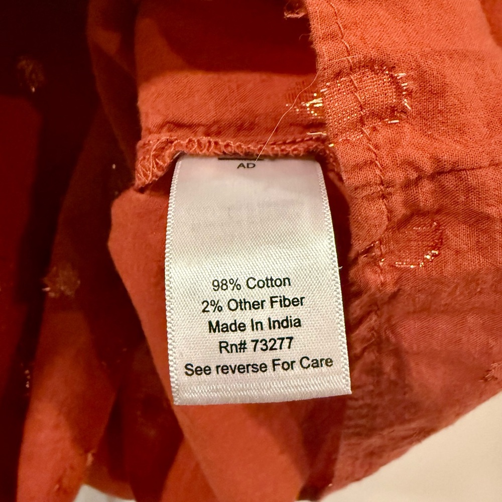 LC Lauren Conrad Orange Blouse sz XS - Picture 7 of 7